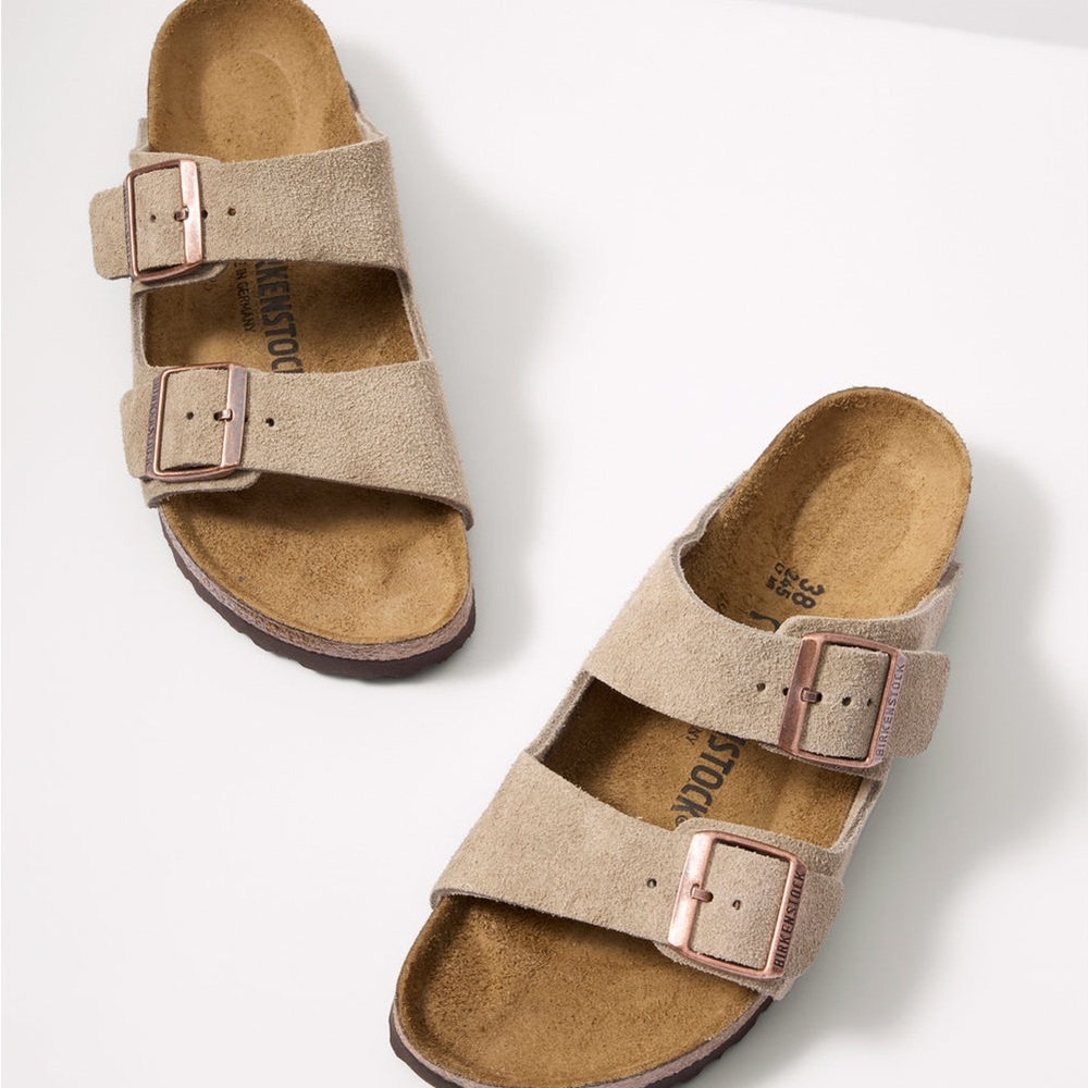 Birkenstock Beige Suede Sandals